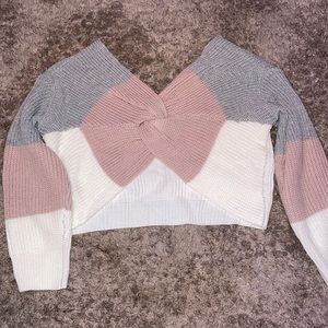 Knitted crop sweater